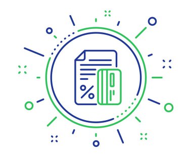 Kredi kartı yüzde satırı simgesi. İşareti indirim. Vektör