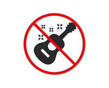 Akustik gitar simgesi. Müzik işareti. Vektör