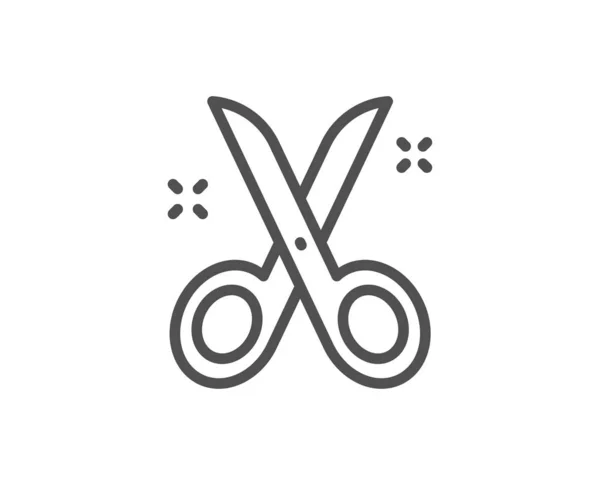 Icono de línea de tijeras. Señal de herramientas de corte. Un utensilio a medida. Vector — Archivo Imágenes Vectoriales
