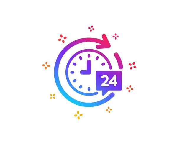 Εικονίδιο παράδοσης 24 ώρες. Πινακίδα χρόνου. Διάνυσμα — Διανυσματικό Αρχείο