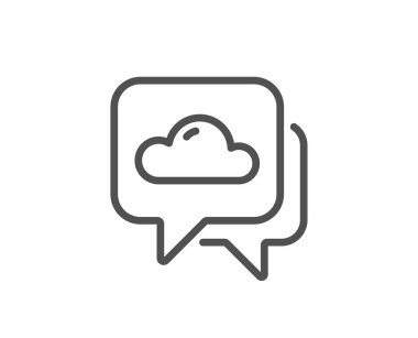 Hava durumu tahmin hattı simgesi. Bulutlar işaret. Bulutlu gökyüzü. Vektör