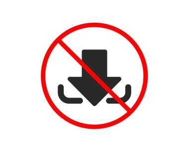 Ok simgesini indirin. Ok ucu aşağı. Vektör