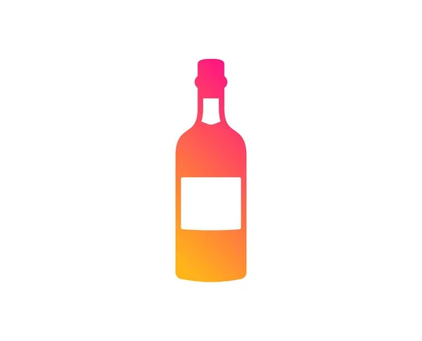 Icône bouteille de brandy. Panneau d'alcool au whisky. Vecteur — Image vectorielle