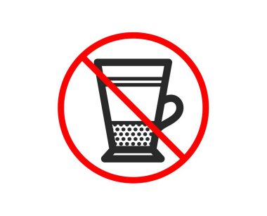 Çift Latte kahve simgesi. Sıcak içecek işareti. Vektör