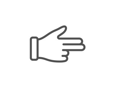 El çizgisi simgesine tıklayın. İki parmak avuç içi işareti. Vektör