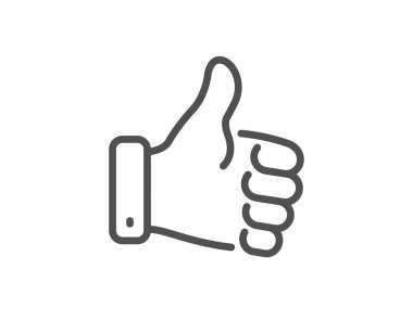 El çizgisi simgesi gibi. Başparmak yukarı parmak işareti. Vektör