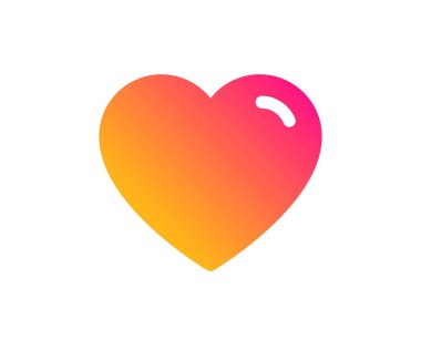 Kalp simgesi. Aşk işareti. Vektör