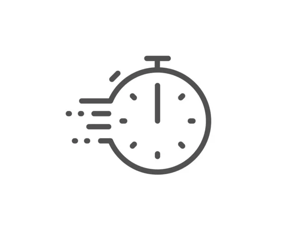 Koken timer lijn icoon. Frituren stopwatch teken. Voedselbereiding. Vector — Stockvector