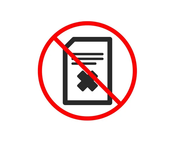 Remover ícone de documento. Excluir sinal de arquivo. Vetor — Vetor de Stock