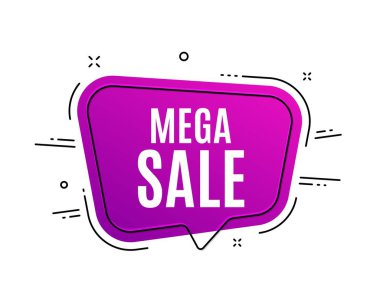 Mega Satış. Özel teklif fiyat işareti. Vektör