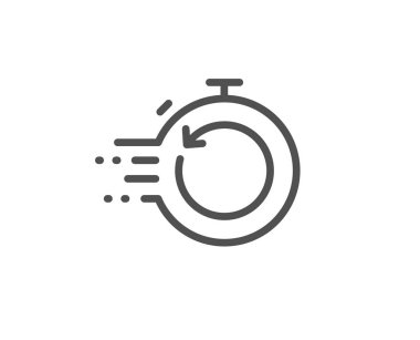 Hızlı kurtarma satırı simgesi. Yedekleme veri işareti. Zamanlayıcıyı geri yükleyin. Vektör