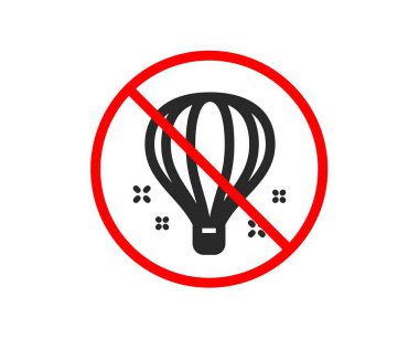 Hava balonu simgesi. Gökyüzü yolculuğu işareti. Vektör