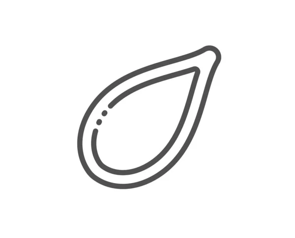Pumpkin seed line icon. Tasty seeds sign. Vegan food. Vector — Stock Vector