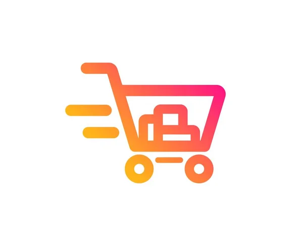 Icono de servicio de entrega. Carrito de compras. Vector — Vector de stock