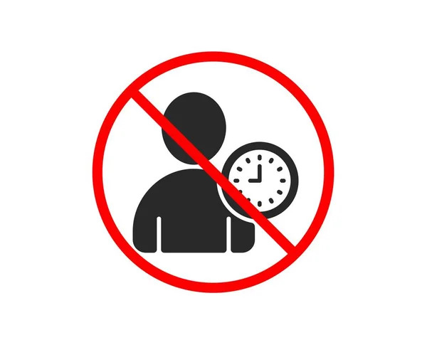 Usuario con icono de reloj. Perfil Avatar signo. Vector — Archivo Imágenes Vectoriales