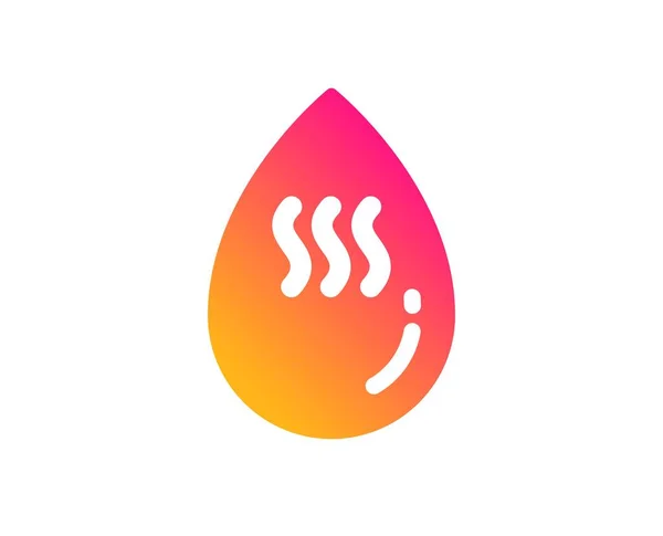 DROPP ikonen för varmvatten. Rengör Aqua-skylten. Vektor — Stock vektor