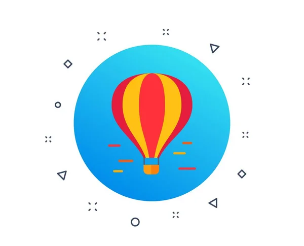 Air balloon icon. Airship transportation. Delivery transport by air of goods, people. Balloon airship with basket. Vector