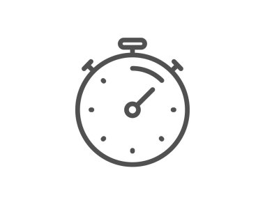 Zamanlayıcı satır simgesi. Zaman yönetimi işareti. Kronometre. Vektör