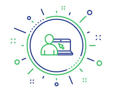 Online Eğitim satır simgesi. Not defteri işareti. Vektör