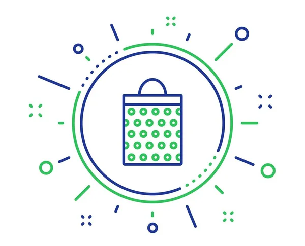 Shopping bag with circles line icon. Vector