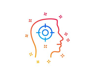 Baş av hattı simgesi. İş hedef işareti. Vektör