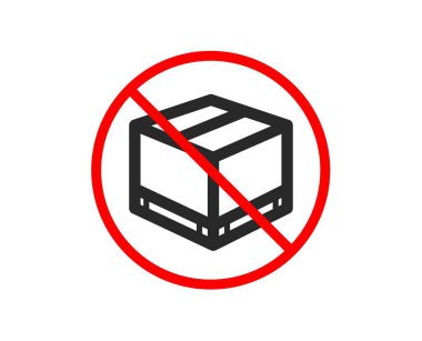 Parsel kutu simgesi. Lojistik teslimat işareti. Vektör