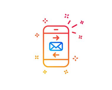 Adres satırı simgesi. Akıllı telefon iletişim işareti. Vektör