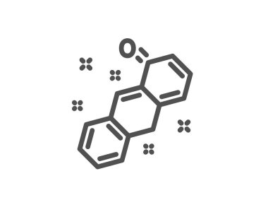 Kimyasal formül çizgisi simgesi. Kimya laboratuar tabelası. Analysis. Vektör