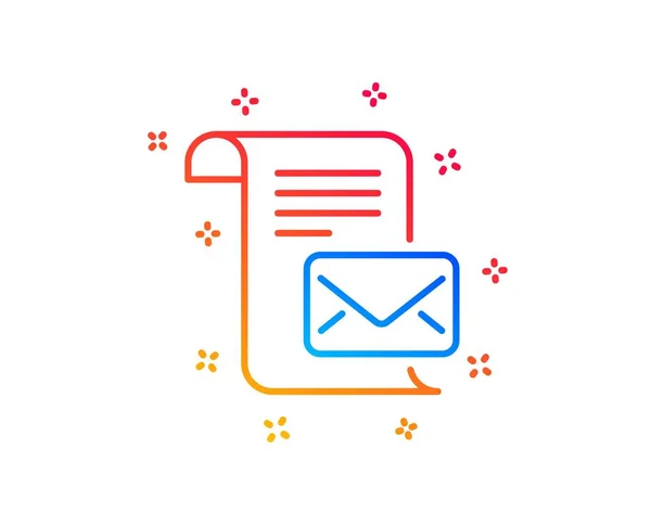 Mail BETŰ sor ikon. Olvassa el az üzenetet levelezés jele. Vektor — Stock Vector