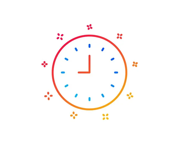 시계 선 아이콘입니다. 시간 또는 시계 기호입니다. 벡터 — 스톡 벡터
