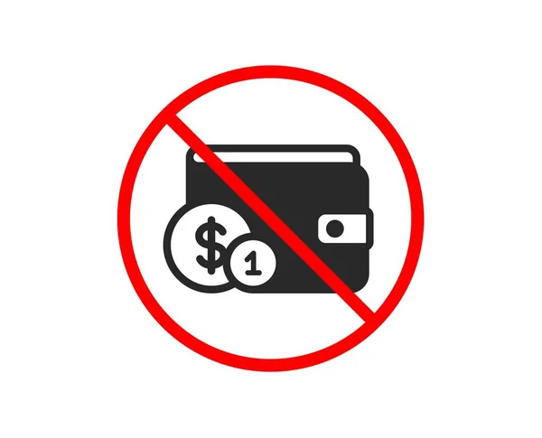 Monedero con dinero en efectivo icono. Vector — Archivo Imágenes Vectoriales