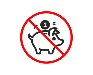 Tasarruf simgesi. Kumbara tabelası. Vektör