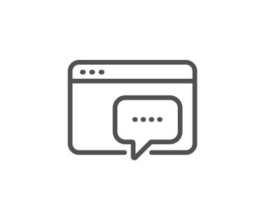 Seo ileti satırı simgesi. Web sohbet işareti. Trafik yönetimi. Vektör