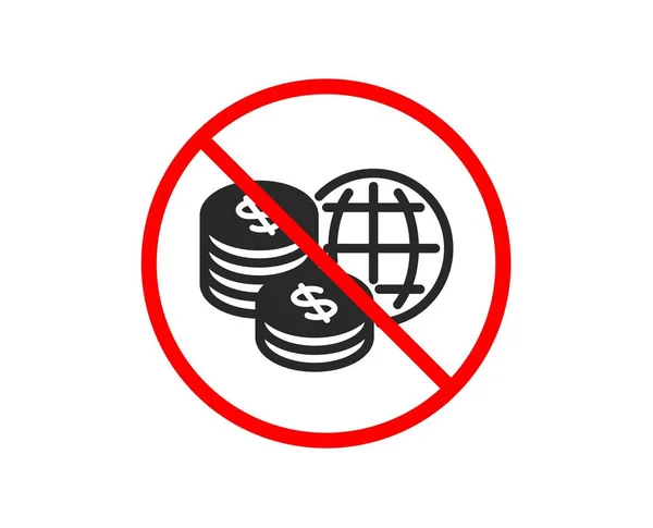 Icono del dinero mundial. Los mercados globales firman. Vector — Archivo Imágenes Vectoriales