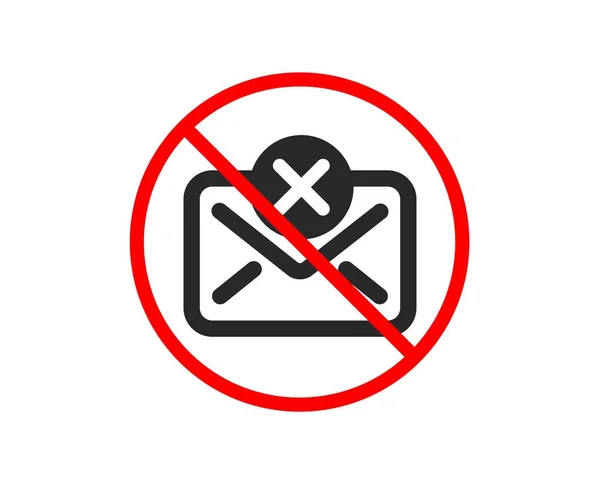 拒绝邮件图标。删除消息符号。向量 — 图库矢量图片