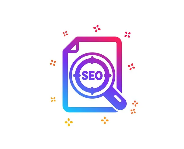 Icône Seo cible. Signe d'optimisation des moteurs de recherche. Vecteur — Image vectorielle