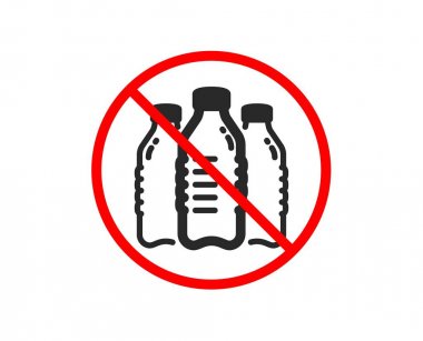 Su şişeleri simgesi. Hala su işareti. Vektör