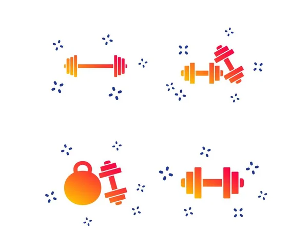 아령 아이콘입니다. 피트니스 스포츠 기호입니다. 벡터 — 스톡 벡터