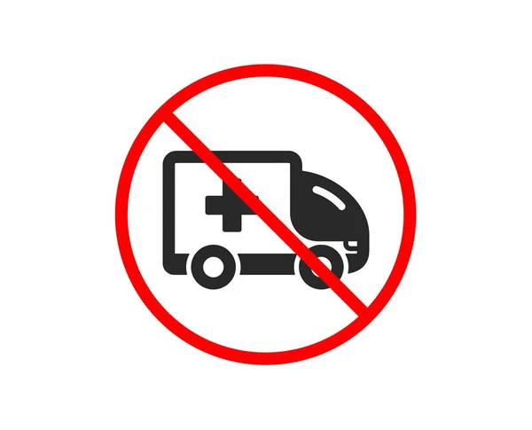 Ambulance emergency car icon. Hospital transportation vehicle sign. Vector — Stock Vector