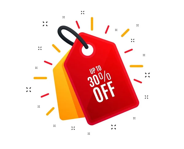 Tot 30% korting op Sale. Korting aanbieding prijs teken. Vector — Stockvector