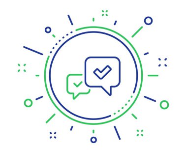 Satır simgesini onaylayın. Kabul edilen veya onaylanan işaret. Vektör