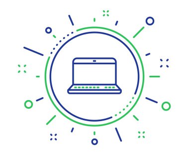 Dizüstü bilgisayar simgesi. Defter işareti. Vektör