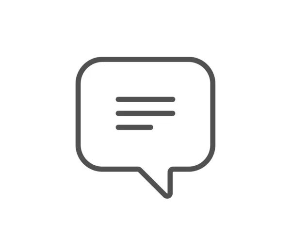 Pictogram tekstbericht regel. Chat commentaarteken. Tekstballon. Vector — Stockvector