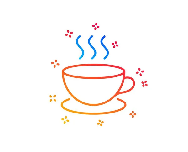 Coffee drink line icon. Hot cup sign. Vector — Stock Vector