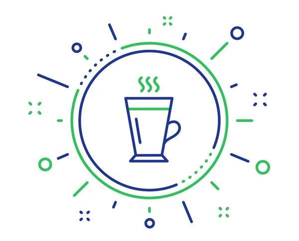 Icono de línea de café. Señal de café o té caliente. Vector — Vector de stock