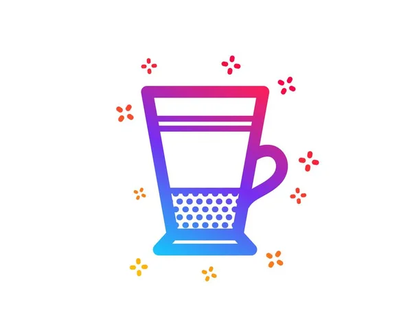 Icono de café Latte doble. Signo de bebida caliente. Vector — Vector de stock