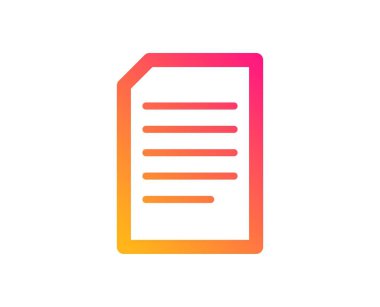 Belge yönetimi simgesi. Dosya işareti. Vektör