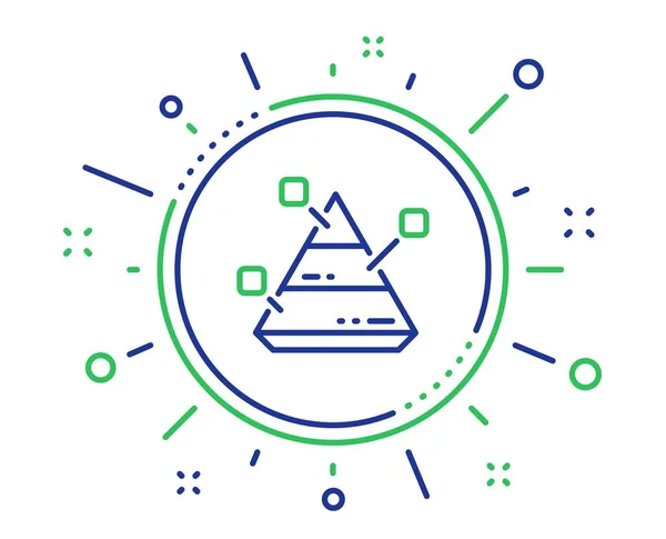 Pictogram piramidediagram lijn. Analytics-grafiek teken. Vector — Stockvector