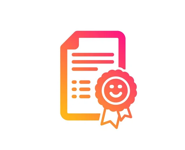 Smile Award Ikone. Positives Feedback-Bewertungszeichen. Vektor — Stockvektor