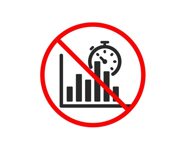 Report timer icon. Column graph sign. Vector — Stock Vector